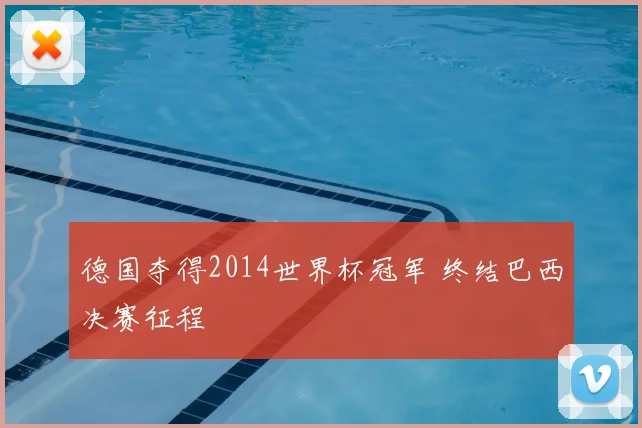 德国夺得2014世界杯冠军 终结巴西决赛征程